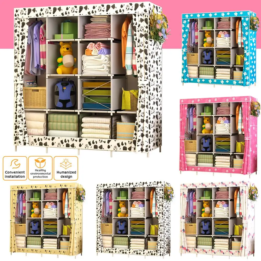 Складной вместительный тканевый шкаф для хранения вещей