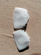 1 par de silicona del dedo del pie Corrector de juanete separadores para pies Corrector alisador para los dedos de los pies Haluksy callos Pad Corrector de Hallux Valgus