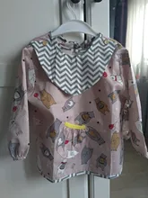 Baberos de algodón a la moda para bebé, ropa impermeable para comer para niño, bata babero de alimentación de manga larga, delantal de bebé, Bandana