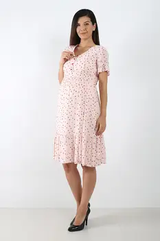 

7748-PAMUK EMZİRMELİ TRIANGLE DRESS