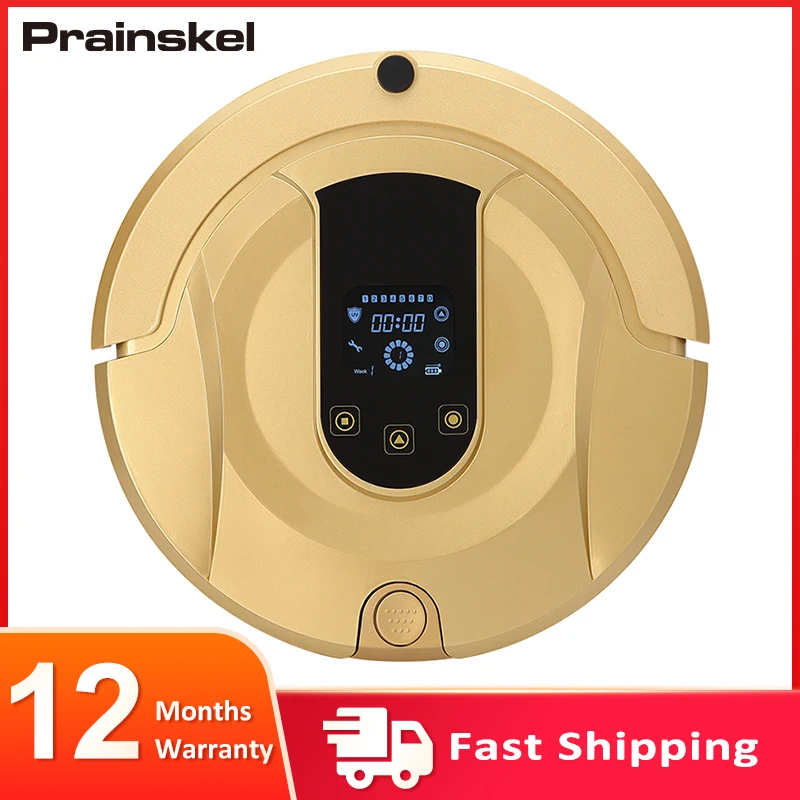 

Prainskel Robot Cleaner Vacuum APP Remote Control for Hard Floor and Thin Carpet Run 120mins Automatic Recharge Robot for Home