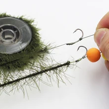 

5m Realistic Weed Carp Fishing Line Method Feeder Hair Rigs Carp Fishing Accessories Braid Soft Hooklink For Carp Coarse Tackle