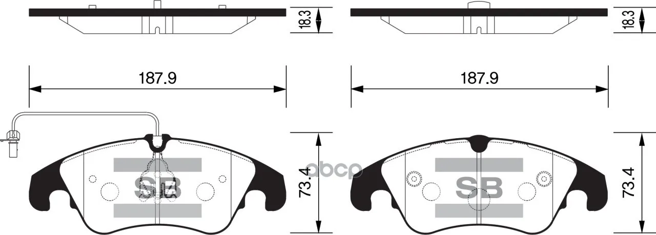 Колодки Тормозные Audi A4/A4 Allroad/A5/Q5 1.8-3.2 07- Передние С Датч. Sangsin Brake Sp2145 Sangsin brake арт. SP2145