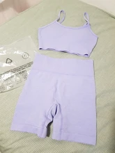 Conjunto de Yoga sin costuras para mujer, camisetas de entrenamiento, pantalones deportivos, sujetador, ropa de gimnasio, Top corto de cintura alta, Leggings para correr, conjunto deportivo 2005