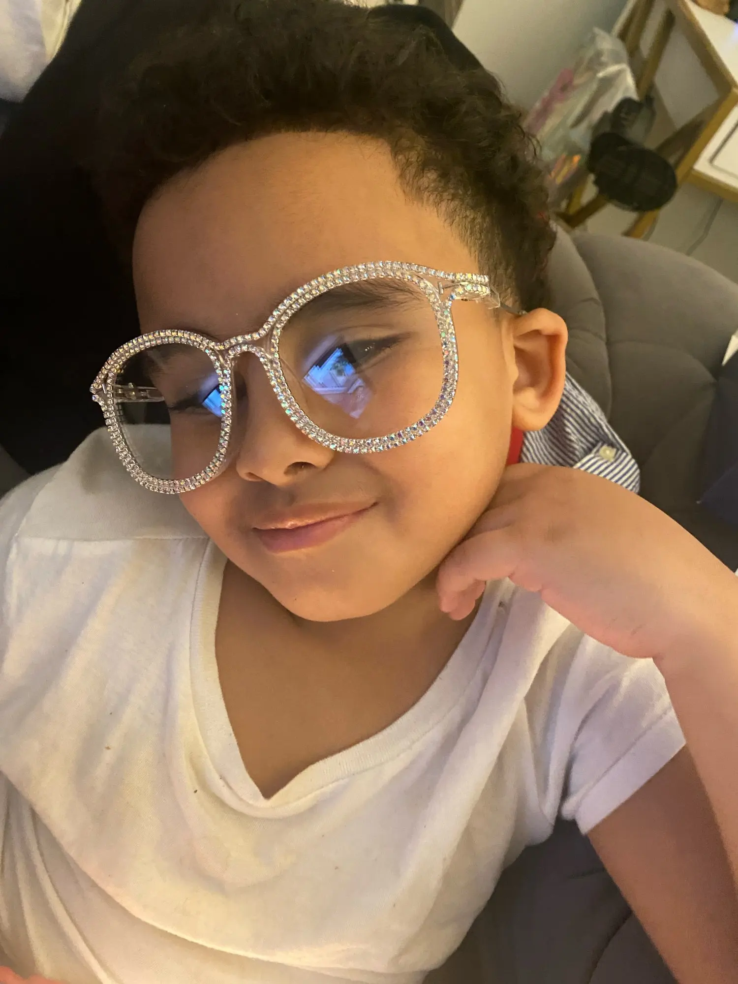 Curved Bling Eyeglasses photo review