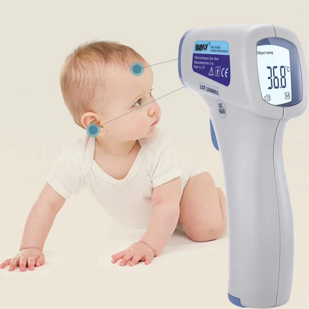 

Non Contact Forehead Infrared Thermometer Body IR Temperature Meter 1 Sec Measurement Adult Baby Kids