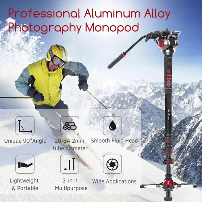 miliboo Portable Professional DSLR Monopod Walking