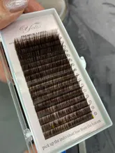 Yelix 16 filas marrón extensión de pestañas postizas pestañas individuales extensiones naturales para pestañas para building