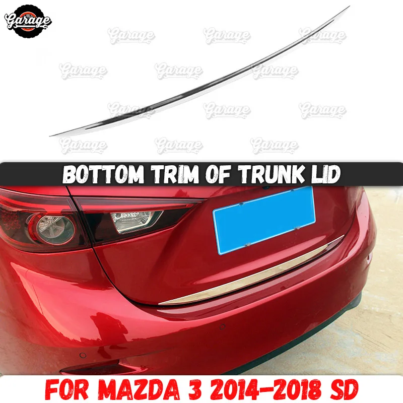 Накладка на заднюю крышку багажника для Mazda 3- литье из нержавеющей стали 1 комплект/1 шт. украшение для автомобиля