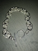 Los hombres y las mujeres de la pulsera de la plata esterlina 925 dije plateado a la moda pulsera regalo de la joyería