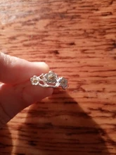 Anillos de flores de ciruela para mujer, de Color plateado, personalidad exagerada, tamaño ajustable