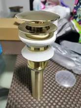 Drain Brass Basin Sink Overflow Gold with And