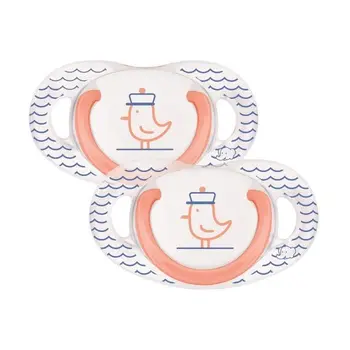 

BABY COMFORT Pacifier latex physio lifelike-0/6 months-Set of 2-navy Blue