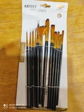 12 unids/set nuevo y diferente tamaño artista pincel de pintura con cerdas de nailon pintura al óleo de acrílico cepillos DIY pluma dibujo arte suministros