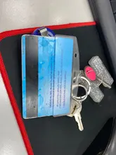 XRHYY-Soporte de media tarjeta Horizontal para tarjetas de identificación, de plástico y policarbonato rígido esmerilado, transparente, paquete de 5 uds.