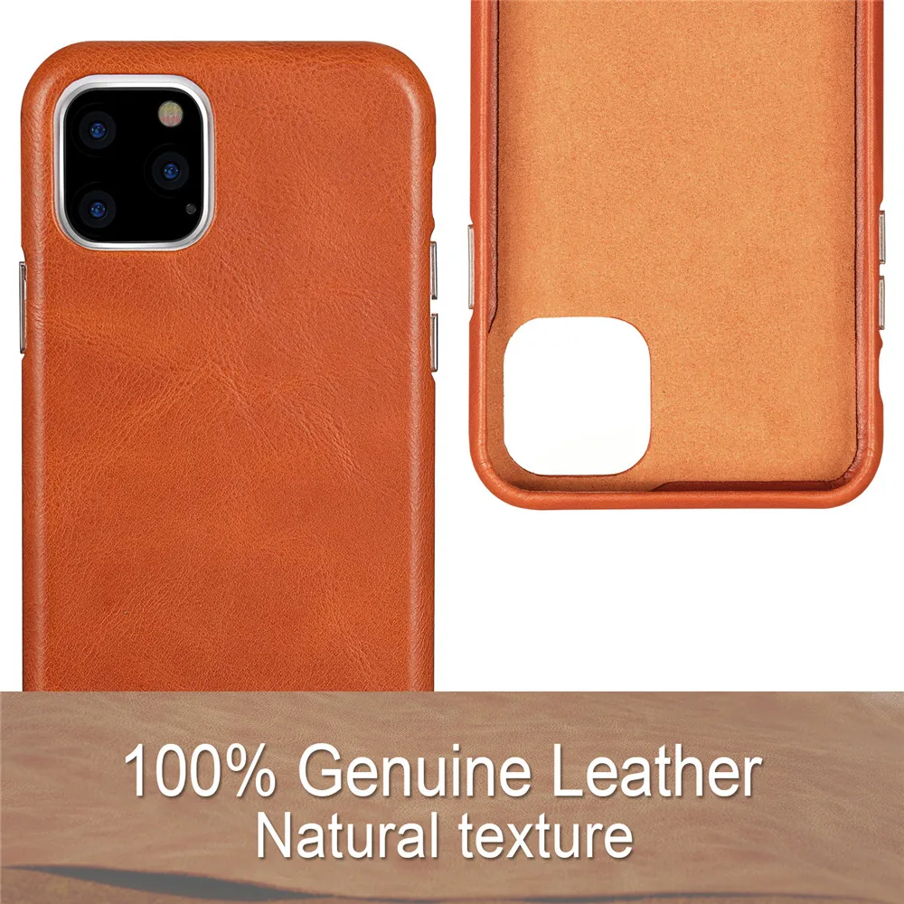 Jisoncase кожаный чехол для iPhone 11Pro MAX ультра тонкий из натуральной кожи