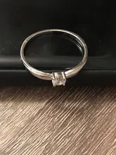 Anillo de compromiso de piedras redondas y pequeñas para mujer, sortija de boda de cristal Plata de Ley 925 auténtica