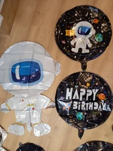 Astronaut Balloon Rocket-Foil Helium Globos Birthday-Party-Decor Outer-Space Galaxy Kids