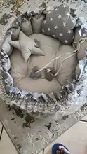 Jaju Baby-nido de bebé hecho a mano especial, Alfombra de juego retráctil de diseño gris