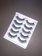 Pestañas postizas suaves 3D, pestañas largas y gruesas finas tupidas, hechas a mano, suaves, maquillaje para pestañas, herramientas de extensión, 5 pares