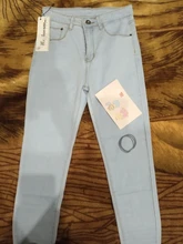 Pantalones vaqueros elásticos de cintura alta para mujer, pitillos hasta el tobillo, ajustados, con realce, color negro y azul, 2020