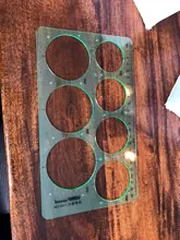 Regla de plástico para estudiantes, círculos, plantilla y regla geométrica, accesorios escolares