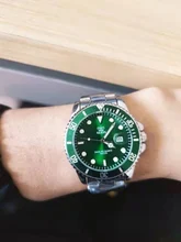 OLEVS-Reloj de pulsera de cuarzo para hombre, cronógrafo deportivo con correa de acero inoxidable, resistente al agua, masculino