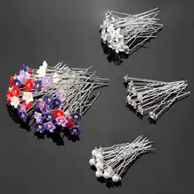 

20PCS Women Hair Sticks Silver Barrette Clip Hairpins Pearl Bridal Tiara Hair Accessories Wedding Hairstyle