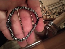 Pulsera de cuentas de cobre con cabeza de calavera para hombre y mujer, brazalete ajustable de cristal con esqueleto de circonia cúbica hecho a mano, joyería Punk para hombre y mujer