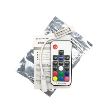 

Mini Colorful Key Wireless RF Mini RGB Colorful Light Belt Strip LED 5-24V Controller RGB light with light bar LED Controller