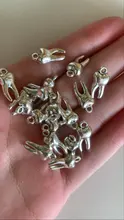 20 Uds. En 3D de colgantes de diente de zombi, muelas de la dentadura de 16x8x5mm, colgantes de Color plateado Bronce Antiguo, hechos a mano, joyería tibetana