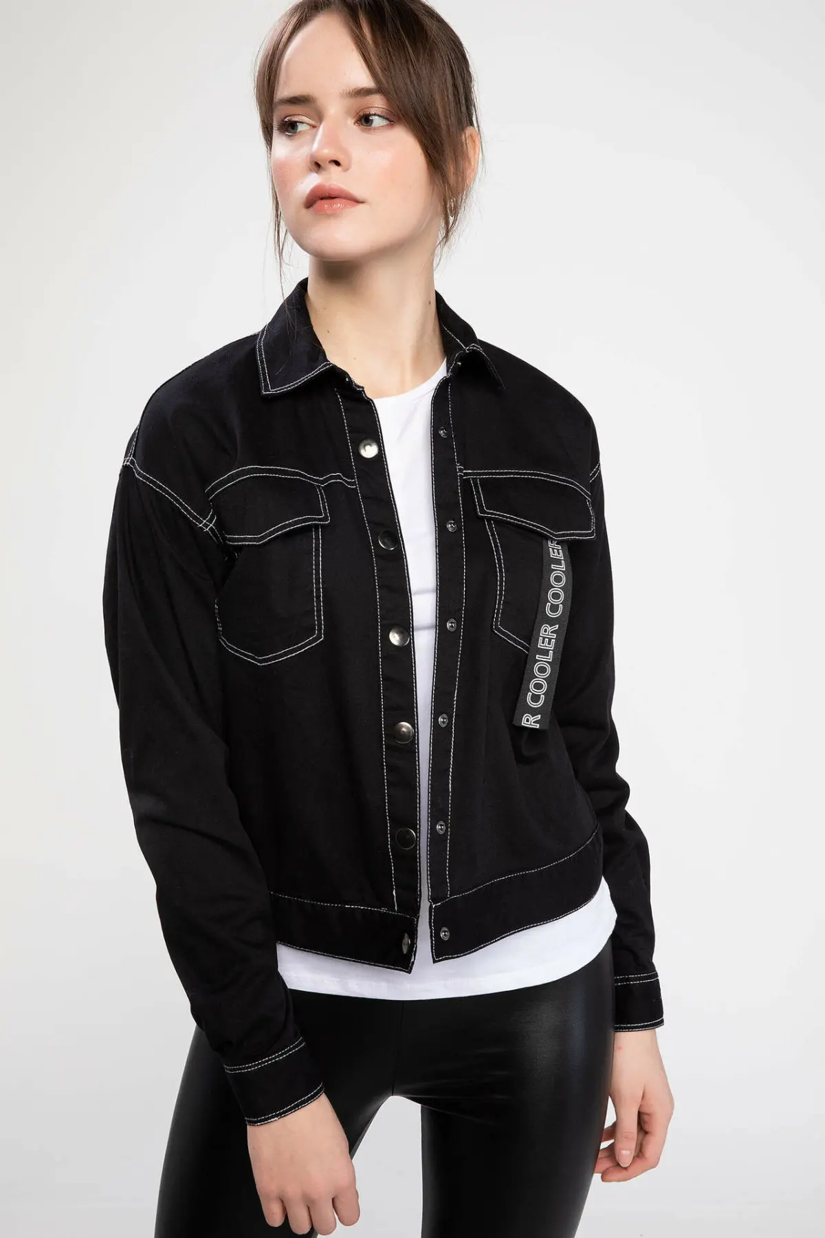 Дефакто Женская Shirt-J7849AZ18AU с длинным рукавом