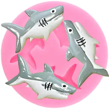 

Shark Fish Silicone Mold DIY Cupcake Topper Fondant Cake Decorating Tools Soap Resin Clay Molds Candy Chocolate Gumpaste Moulds