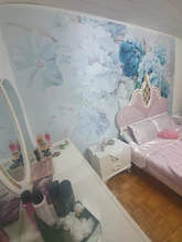 Photo Wallpaper Mural Flower Bedroom Living-Room Custom Beibehang Background Peony Hand-Painted