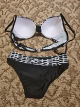 Sexy Swimsuit Bikini-Set Bandeau Push-Up Plus-Size Beach Women Europe Female S--Xxl