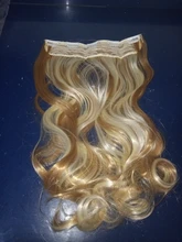 MANWEI-extensiones de cabello sintético para mujer, Clip largo y recto de una pieza, 5 Clips, pelo rubio falso, marrón y negro