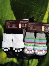 Puppy Socks Cat-Shoes Paw-Protector Anti-Slip Dogs Indoor-Wear Small Winter Cotton Knit