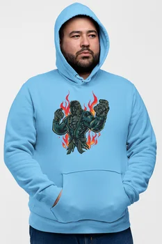 

Angemiel Wear Fighter Göril Blue Men 'S Hooded Sweatshirt