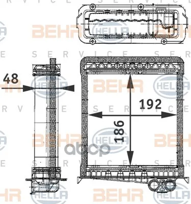 Теплообменник, Отопление Салона Легковой Автомобиль HELLA арт. 8FH351311-751