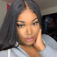 Pelo Luvin brasileño 13X4 frente recto pelucas de cabello humano Pre arrancado 30 32 pulgadas peluca Frontal de encaje 4X4 Cierre de encaje peluca para Wuman