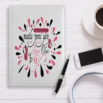 

Personalized 365 Happy New Day Design 2020 White Leather Organizer-4