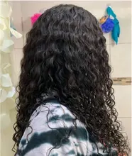 Peluca Frontal de encaje con ondas al agua, cabello humano Sdamey 13 × 360 × 6, encaje rizado profundo, Frontal, brasileña, 28, 30, 40 pulgadas, 4x4, cierre, 4/13