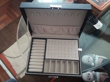 Caja de almacenamiento de joyas de cuero PU, embalaje multifunción portátil de estilo europeo con cajón, regalo de invierno