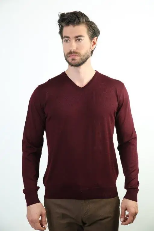 

Sweater V Collar Men 'S Wool Sweater 2530