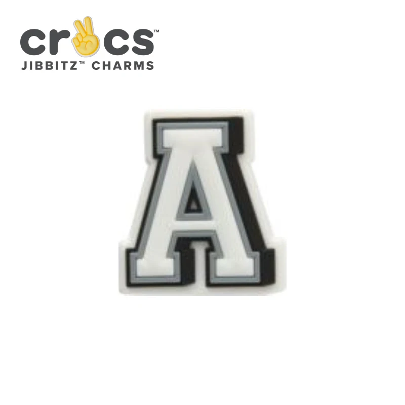 Crocs Jibbitz letter A jibits for clogs crocs decoration shoe accessories clips charms crocse croc jibz icons | Обувь