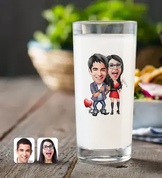 

Personalized Valentine Caricature Of Raki Bardağı-1