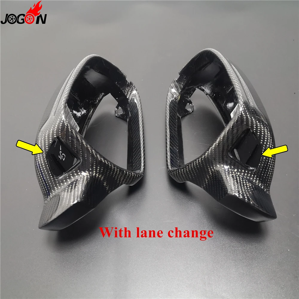 Для Audi A3 S3 8P 10-12 A4 S4 B8 8K(B8.5) 12-15 A5 S5 RS5 B8 углеродное волокно боковое крыло зеркало заднего вида Крышка корпуса Крышка отделка - Цвет: with lane change
