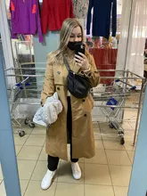 Vee Top-gabardina larga informal para mujer, prendas de vestir con doble botonadura, fajas a la moda, abrigo de oficina, elegante, diseño elegante, color sólido, 902229