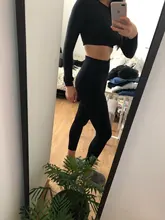 Conjunto de Yoga sin costuras para mujer, ropa deportiva de entrenamiento, gimnasio, Top corto de manga larga, Leggings de cintura alta, trajes cortos, 2/3/5 Uds.