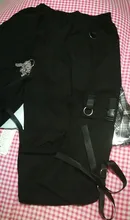 Las mujeres pantalones de carga 2021 pantalones Harem moda Punk bolsillos pantalón Jogger con cadena Harajuku elásticos alta cintura moda de calle